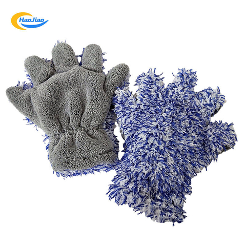 Microfiber Waterproof Car Washing Mitt In Microfiber Material Car Wash Mitt Chenille Gloves