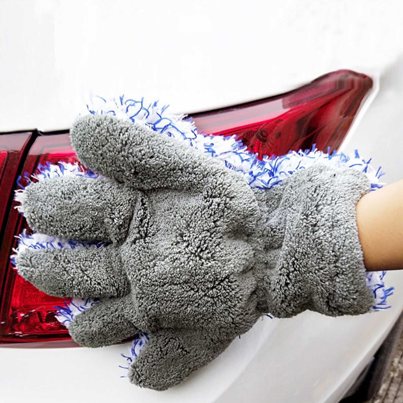 Microfiber Waterproof Car Washing Mitt In Microfiber Material Car Wash Mitt Chenille Gloves