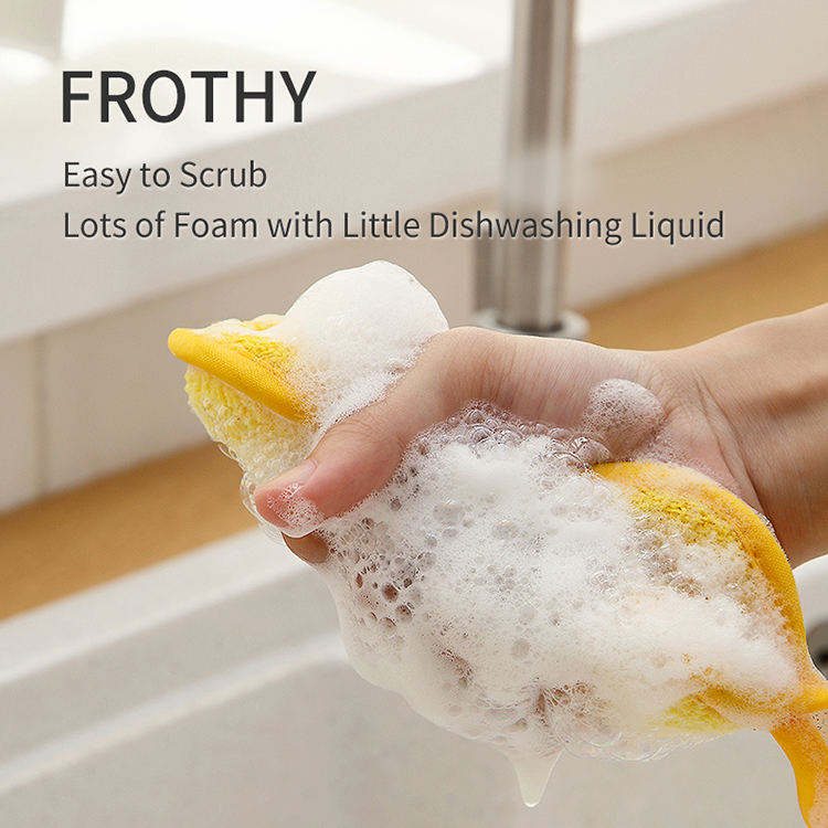 Microfiber Sponge Dishes Washing Sponge Kitchen Cleaning Sponge for Dish Clean Microfiber