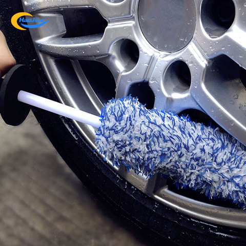 Premium Scratch Free Cleaner Car Care Detailing Long Handheld Dusting Microfiber Wheel Brush