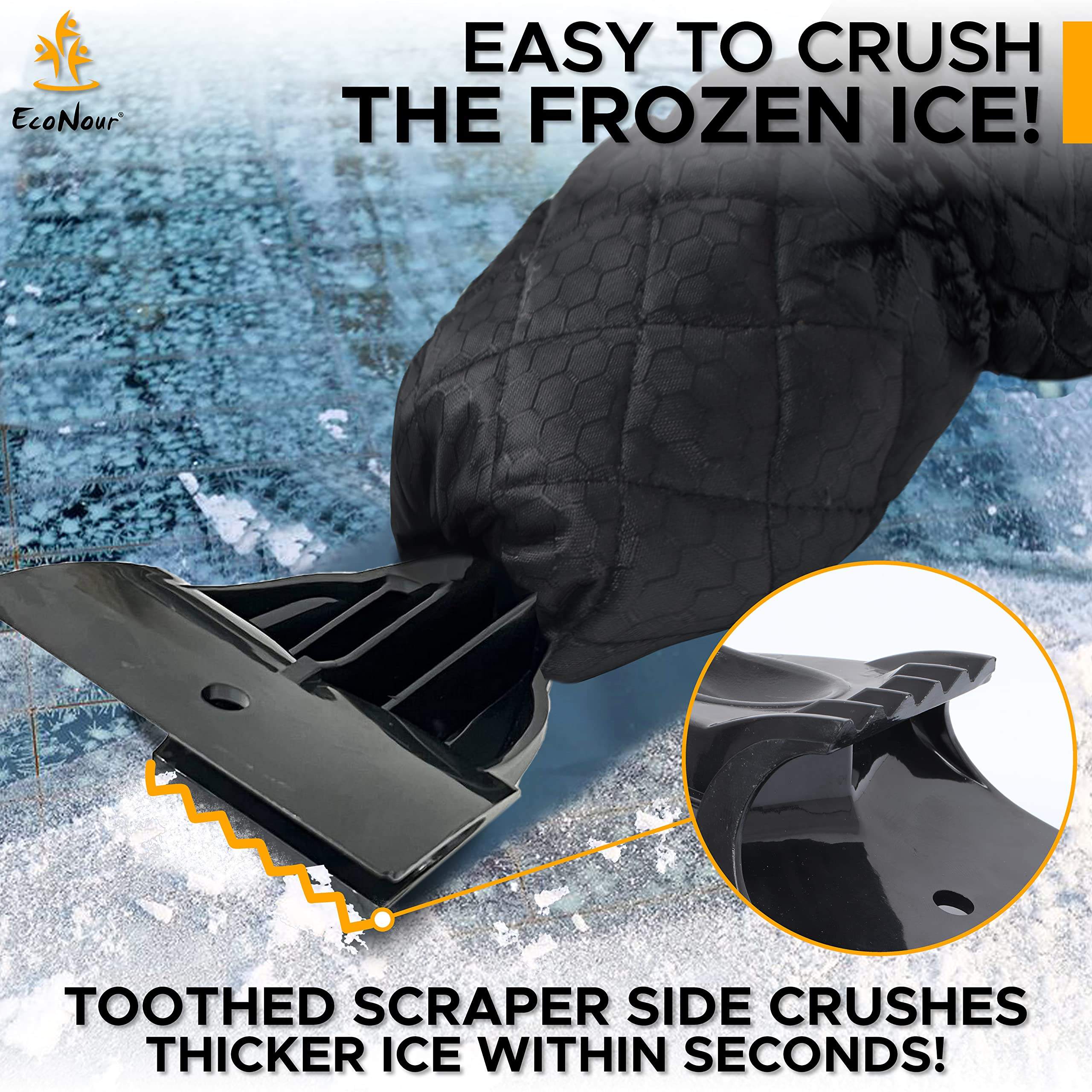 Waterproof Warm Non-slip Blade Winter Snow Removal Ice Tool Non Scratch Car Window Cleaning Scraper