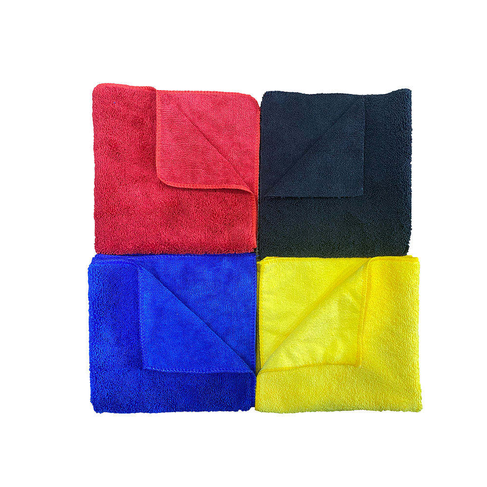 Microfiber Car kitchen Towel 40x40cm Custom Edgeless Super Absorbent Long Short Pile Drying Detail Cleaning Towels for Car Wash