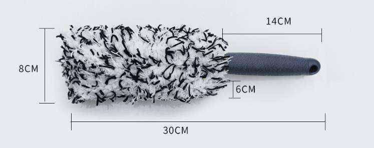 Microfiber Long Handle Tire Brush Beauty Car Wash Supplies Tool Cleaning Plush Tire Brush Hub Brush