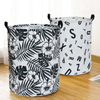 Pattern Foldable Large Laundry Hamper Dirty Cloth Storage Washing Bin Collapsible Canvas Laundry Basket